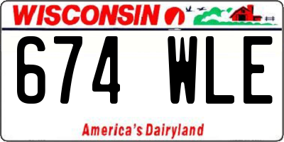 WI license plate 674WLE
