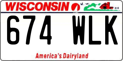 WI license plate 674WLK