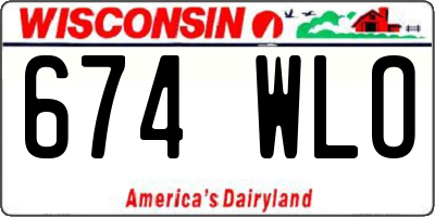 WI license plate 674WLO