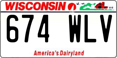 WI license plate 674WLV