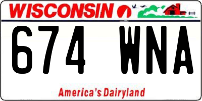WI license plate 674WNA