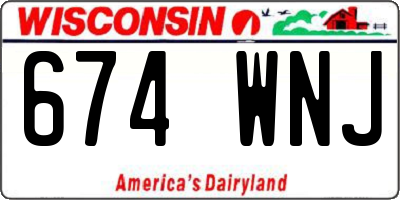 WI license plate 674WNJ
