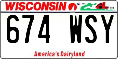 WI license plate 674WSY