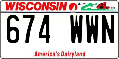 WI license plate 674WWN