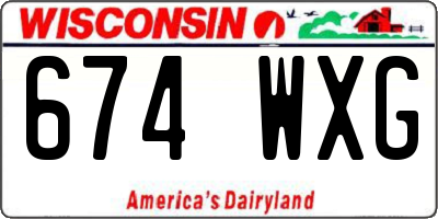 WI license plate 674WXG