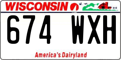 WI license plate 674WXH