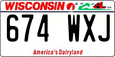 WI license plate 674WXJ