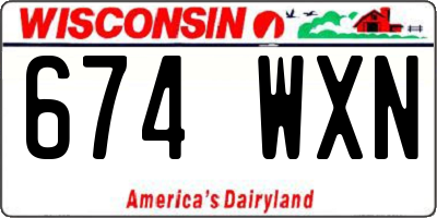 WI license plate 674WXN