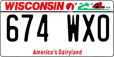WI license plate 674WXO
