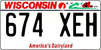 WI license plate 674XEH