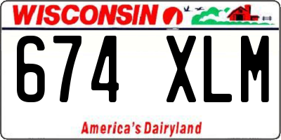 WI license plate 674XLM