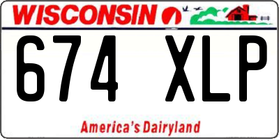 WI license plate 674XLP