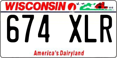 WI license plate 674XLR