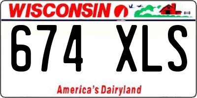 WI license plate 674XLS