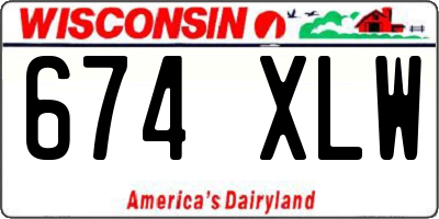 WI license plate 674XLW