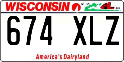 WI license plate 674XLZ
