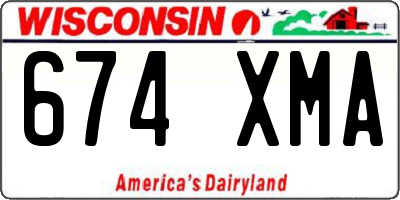 WI license plate 674XMA