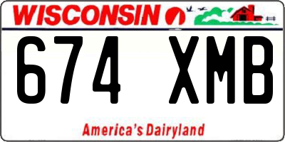 WI license plate 674XMB
