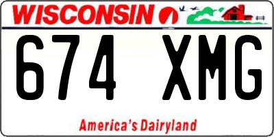 WI license plate 674XMG