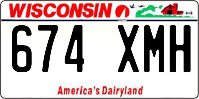 WI license plate 674XMH