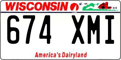 WI license plate 674XMI