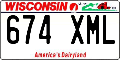 WI license plate 674XML