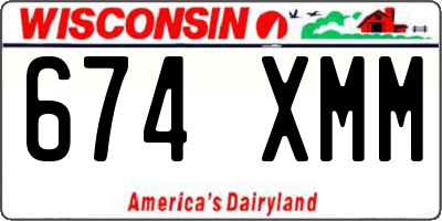 WI license plate 674XMM