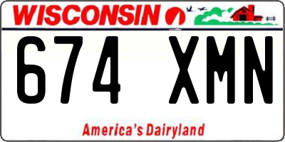 WI license plate 674XMN