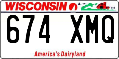 WI license plate 674XMQ