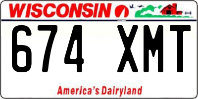WI license plate 674XMT