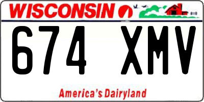 WI license plate 674XMV