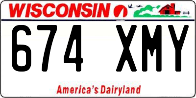WI license plate 674XMY