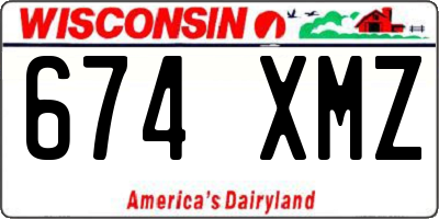 WI license plate 674XMZ
