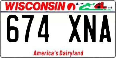 WI license plate 674XNA