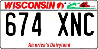 WI license plate 674XNC