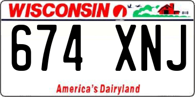 WI license plate 674XNJ