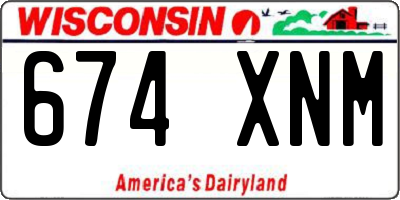 WI license plate 674XNM