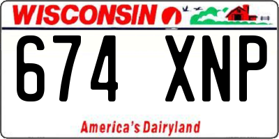 WI license plate 674XNP