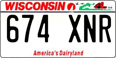 WI license plate 674XNR