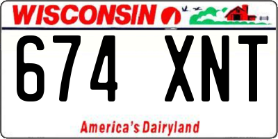 WI license plate 674XNT