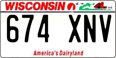 WI license plate 674XNV