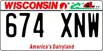 WI license plate 674XNW
