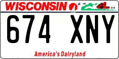 WI license plate 674XNY
