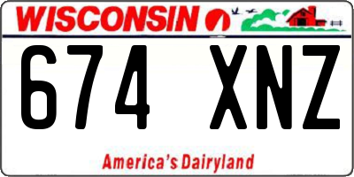 WI license plate 674XNZ
