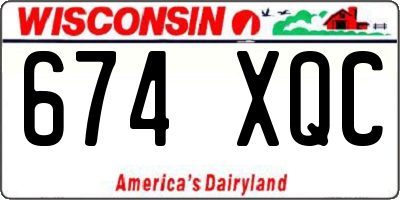 WI license plate 674XQC