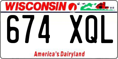 WI license plate 674XQL