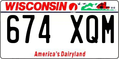 WI license plate 674XQM