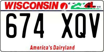 WI license plate 674XQV