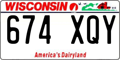 WI license plate 674XQY