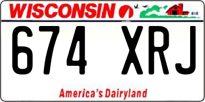 WI license plate 674XRJ